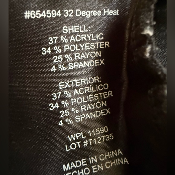 32 Degrees Women’s Thin Black long sleeve tee - Picture 2 of 3